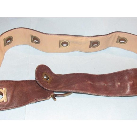 Salvatore Ferragamo Gancini Brown Leather Belt main image 7